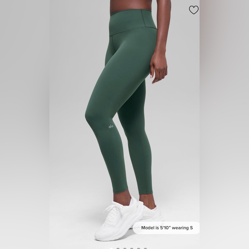 ALO aoftsculpt high waist leggings in clover green color